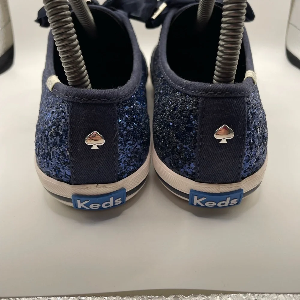 Keds X Kate Spade glitter Navy Sneakers women’s size 5.5